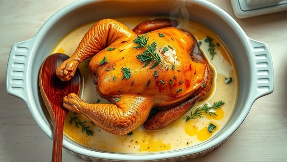 Kyckling i ugn med gräddsås hemma